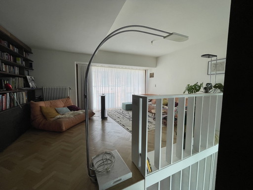 Lampada da terra White Gesto di Bruno Gecchelin – vloerlampen, Marble, Metal