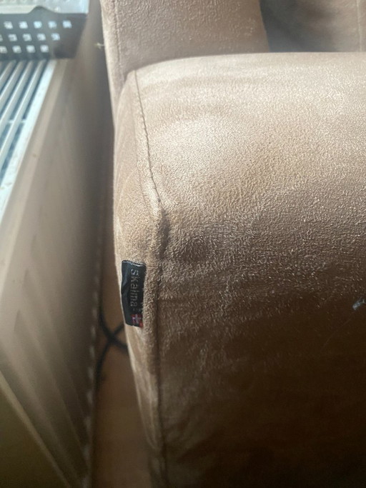 Divano Skalma doppio Tessuto scamosciato