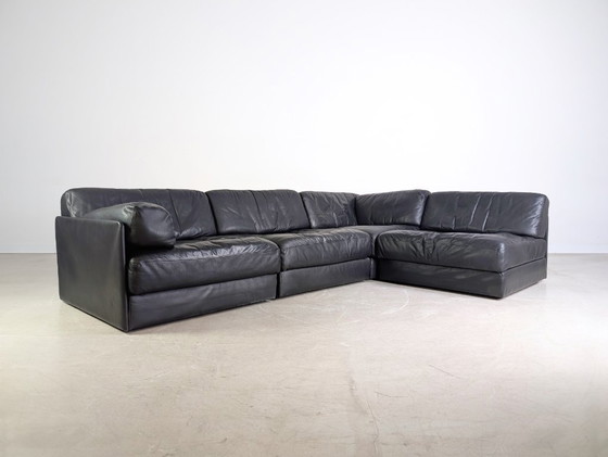 Image 1 of De Sede DS 76/78 Modulsofa Midcentury Design Couch Leder schwarz