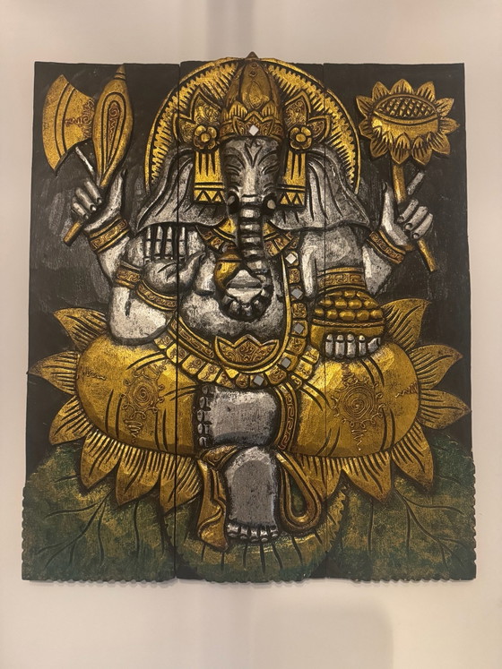 Ganesha woodwork – Wanddecoratie, Hout (photo 3 of 5)