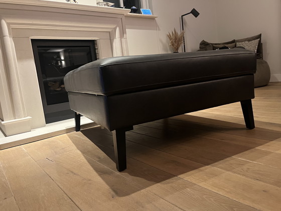 Image 1 of Poef Hofstede Raanhuis bruin leer