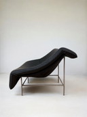 Butterfly chair Montis black leather stainless steel
