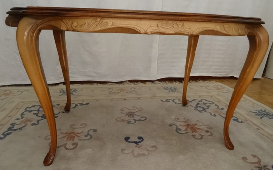 Image 1 of Schlingmann Wertmöbel - Tavolino con intarsi ovale