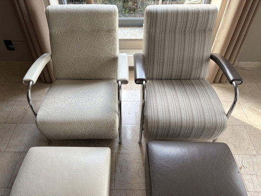 2 Leolux Skylla Hoog Model Met Hockers