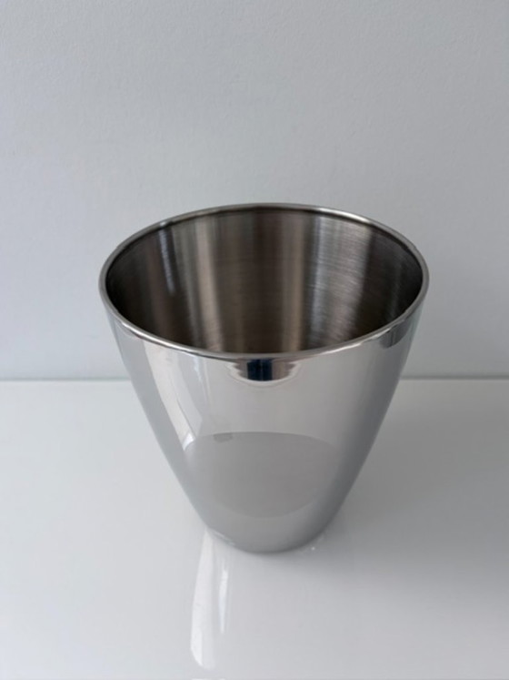 Vaso moderno in metallo, color argento, Ikea, Vasi, rvs, Argentato (foto 3 di 9)