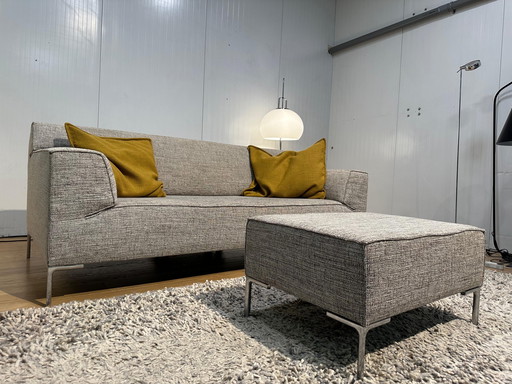 NEW Design on Stock 2.5-seater sofa + Hocker - Beige