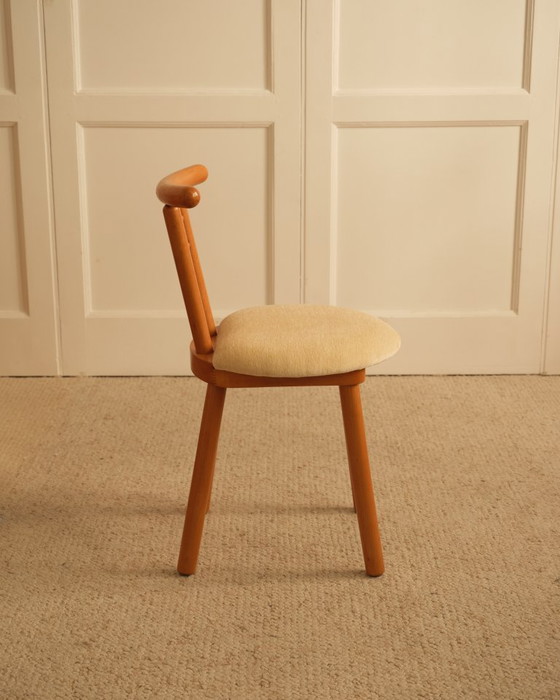 Image 1 of Wood & velvet italian chairs 