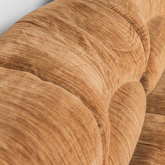 Image 1 of DIVANO 3 POSTI IN TESSUTO A COSTE ANNI ’70 VINTAGE MODERNARIATO