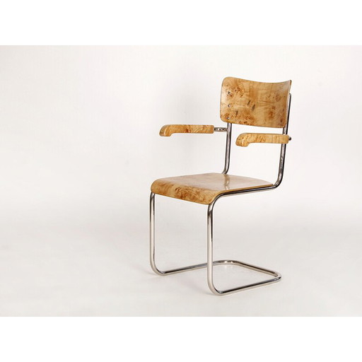 Sedia vintage in acciaio tubolare di Vichr - anni '30