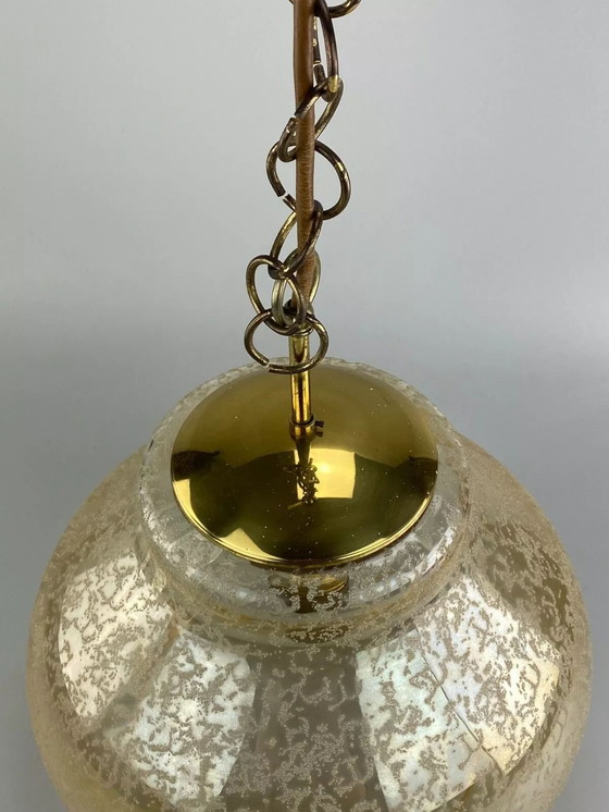 Image 1 of Lampada da soffitto anni '60 e '70, metallo, vetro, design spaziale anni '60