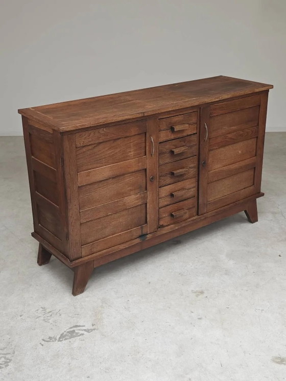 Buffet en chêne de René Gabriel, période de reconstruction 1950. – Armoires de rangement, Wood, Design (photo 17 of 30)