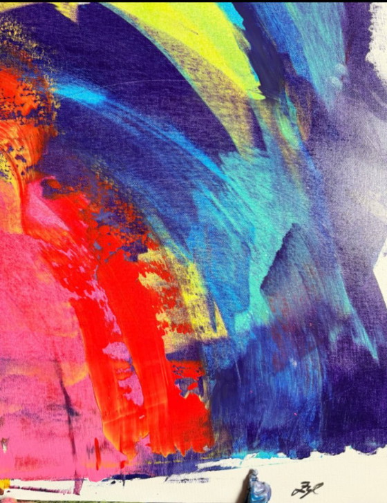¡Una sinfonía explosiva de color que enciende tu alma! – Pinturas y dibujos, Lienzo (photo 3 of 9)