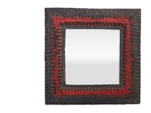 Ceramic mirror, France, 1960