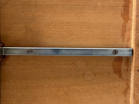 Image 1 of Bijzettafel met palissanderfineer en chromen frame, jaren 70