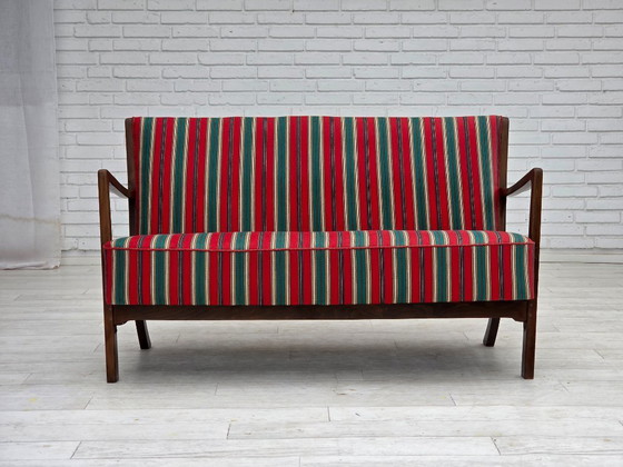Image 1 of 1960s, Danish 2-seater sofa by Fritz Hansen, furniture wool, original condition.