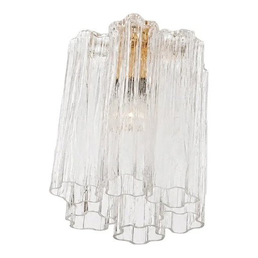 Lámpara de techo empotrada de cristal de Murano dorado elegante – Diseño Tronchi
