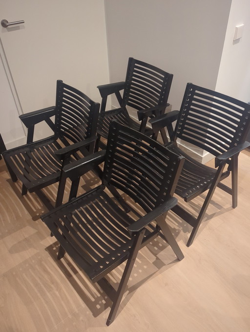 4 chaises design noires Niko Kralj