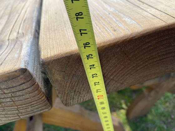 Image 1 of Robusto conjunto de jardín rústico de madera maciza con forma de tronco de árbol / cabaña