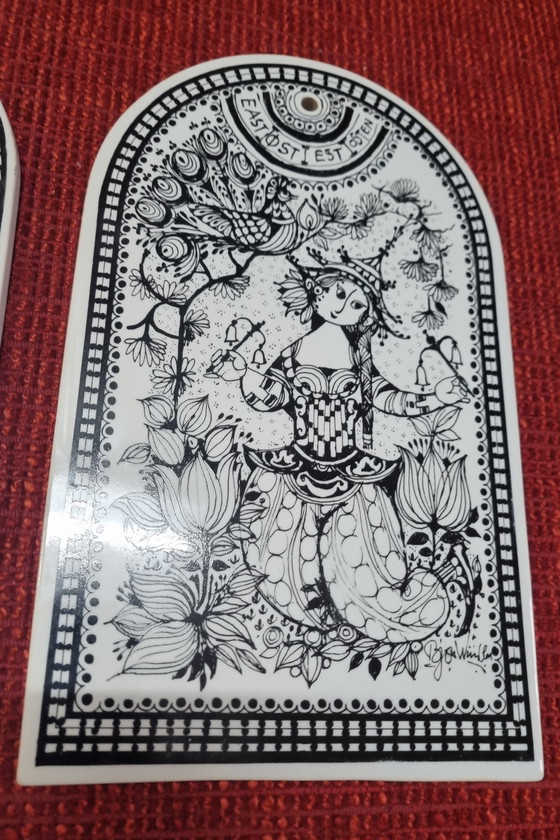 Image 1 of Cerámica de pared “Las cuatro direcciones del viento” de Bjørn Wiinblad Rosenthal