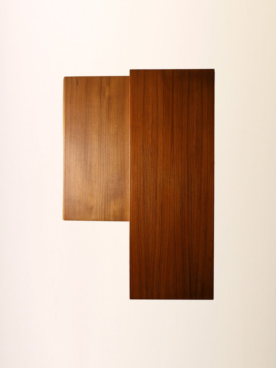 Image 1 of Scandinavian Teak Sideboard with Drawers and Hidden Desk
