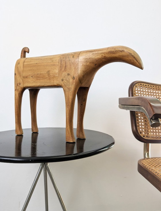 Image 1 of Sculpture abstraite d'animal en bois, design scandinave du milieu du XXe siècle