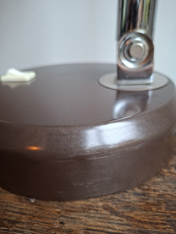Rare Hala Zeist '144' Desk Lamp, 1st Generation, LED Upgrade, Table lamps, Chrome, Metal, Brown (photo 12 of 15)