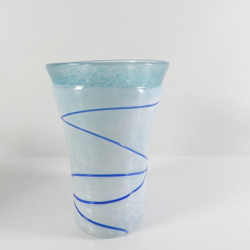 Kosta Boda Vase Galaxy Blue, signed Vallien