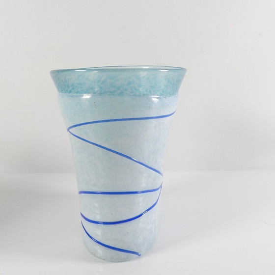 Image 1 of Kosta Boda Vase Galaxy Blue, signed Vallien
