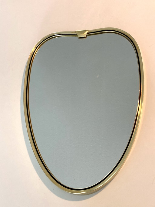 Retro/vintage Italian design heart-shaped mirror, 1950s