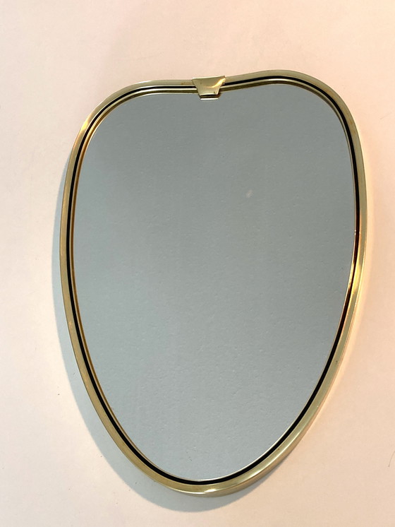 Image 1 of Miroir en forme de cœur rétro/vintage, design italien, années 1950