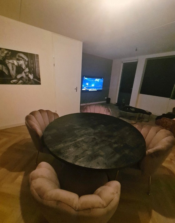 Image 1 of Eleonora round mango wood dining table 150cm