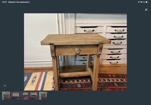 Antique Wooden Side Table – bijzettafels