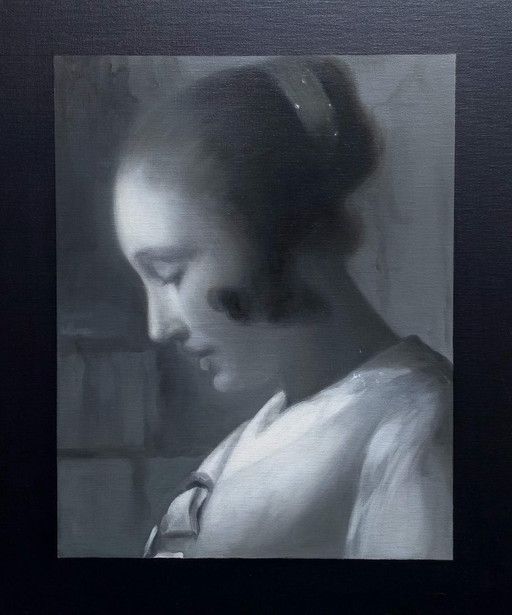 Mary Waters - Woman Reading a Letter, oil on canvas