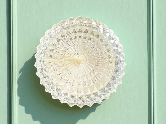 Image 1 of Paire de lampes encastrées en verre pour plafond ou mur