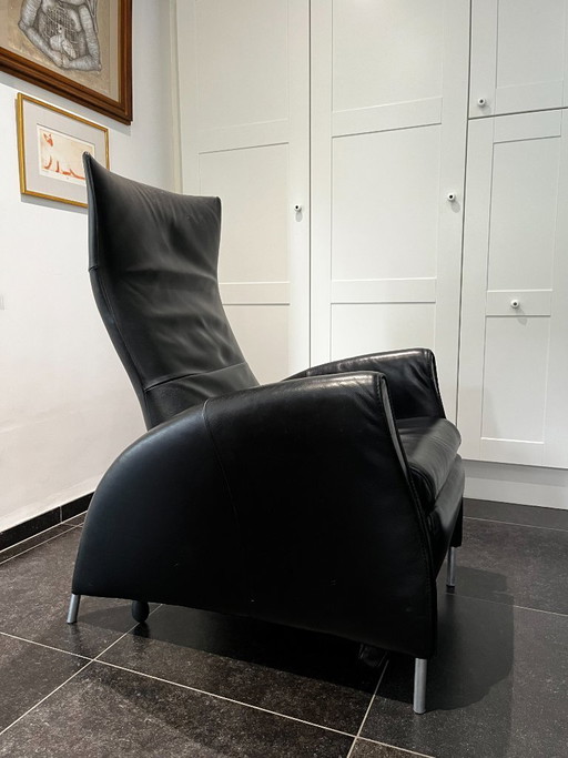 Jori Relaxsessel, schwarzes Leder