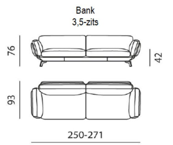 Image 1 of Leolux Nardo sofas (2.5 & 3.5 seats) grey, as good as new.
