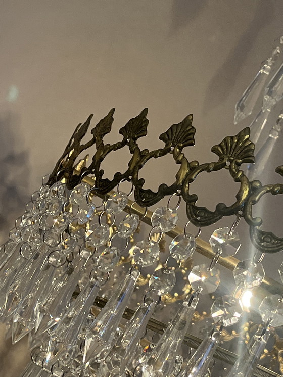 Image 1 of Lustre suspendu en cristal vintage style années 1920