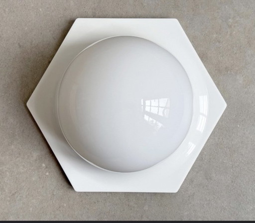 Vintage Dutch hexagonal mid-century ceiling lamp - wall lamp 1970s.