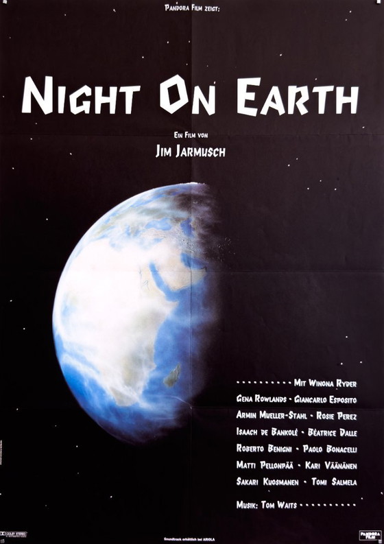 Image 1 of Nacht op Aarde (1991) - Originele Duitse A1 Film Affiche | 84 × 59 cm | Plakat