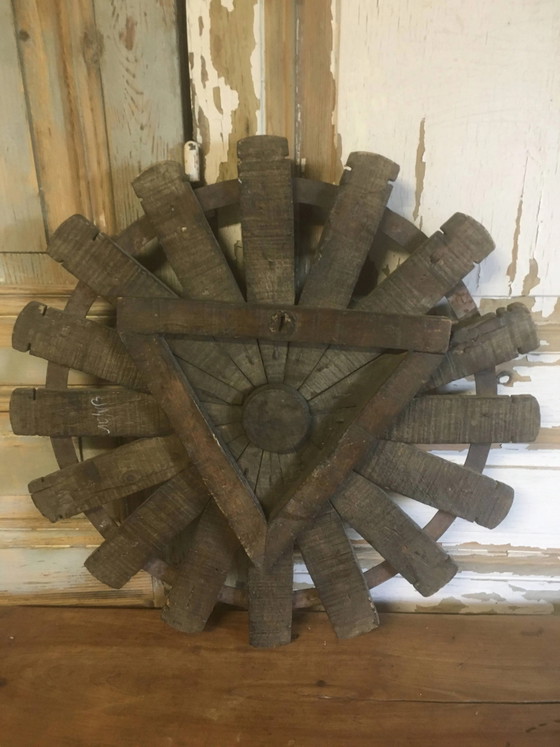 Sleutelhangerwiel of ander in hout en metaal – Kapstokken, Wood, Metal, Vintage (photo 5 of 10)