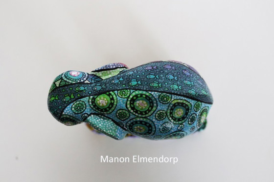 Image 1 of Unique Hand-Painted Elephant Figurine "Precious Elephant"