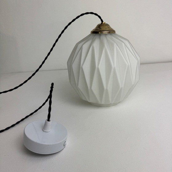 Image 1 of Vintage Scandinavische origami kleine hanglamp