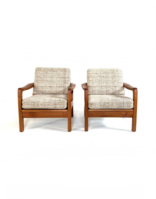 Set di 2 poltrone vintage in teak, Juul Kristensen '70 – fauteuils, Wood, Metal (photo 2 of 12)
