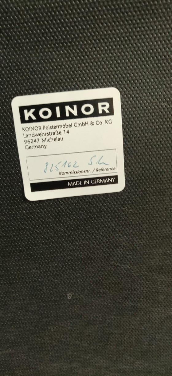 Image 1 of Lederen 2.5 zitsbank (2x) in een verfijnde paarse tint  