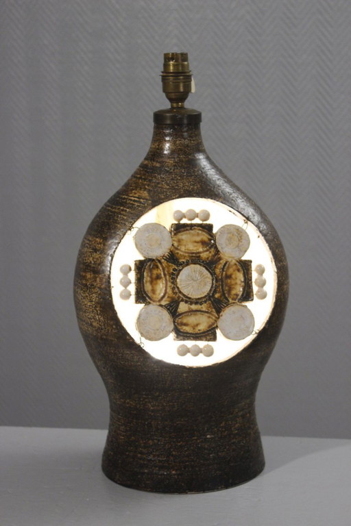 Georges Pelletier - Rara base per lampada a doppia luce di grandi dimensioni, Francia, anni '70