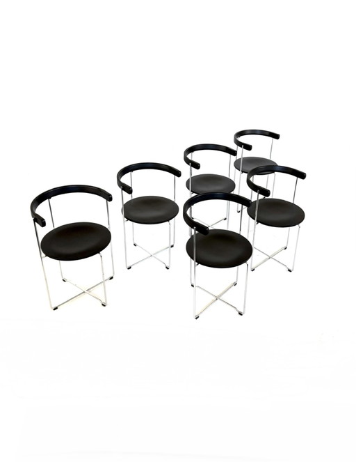 6x vintage design folding chair, Kusch & Co '80