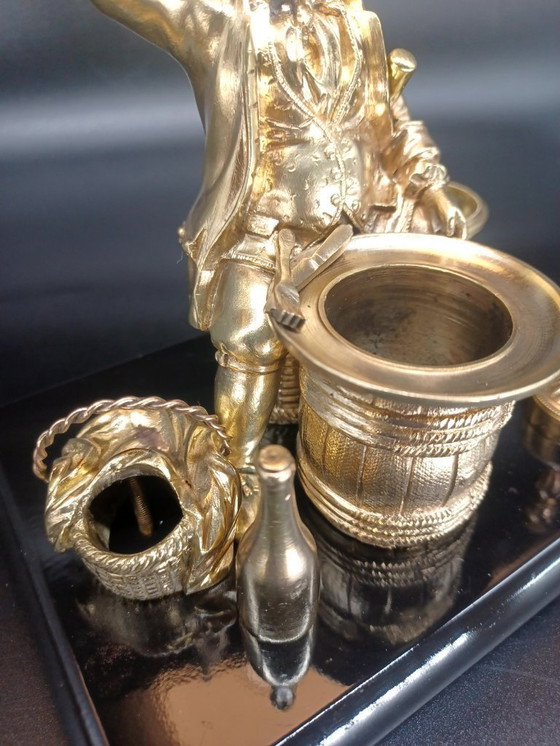 Image 1 of Antikes Tintenfass aus Bronze, Herrenausführung, 1840, Frankreich