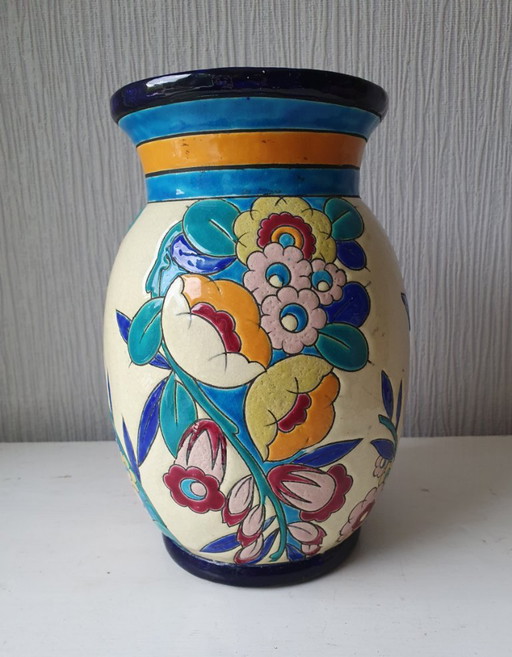 Vase Art Déco Boch Frères La Louvière - Style Catteau