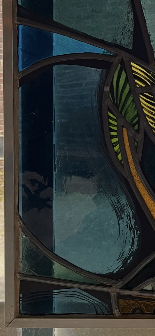 Eugène Laudy. Verre en lood