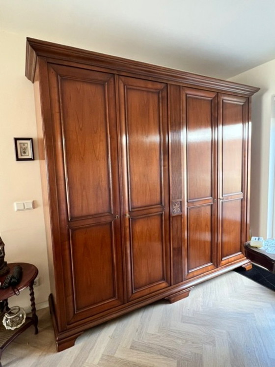 Solid Cherry Wood 4-Door Wardrobe (photo 6 of 10)